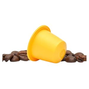 yellow nespresso pod